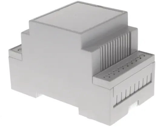 Produktfoto 1 von CAMDENBOSS DIN-Schienengehäuse, Geh.Mat. Polycarbonat 90 mm 210 mm, Grau, Modulares Gehäuse 58 mm, Serie CNMB