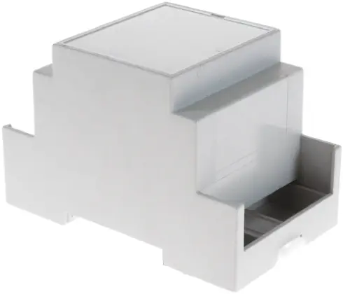 Produktfoto 1 von CAMDENBOSS DIN-Schienengehäuse, Geh.Mat. Polycarbonat 90 mm 53 mm, Grau, Verlängerte Wände Seiten 58 mm, Serie CNMB
