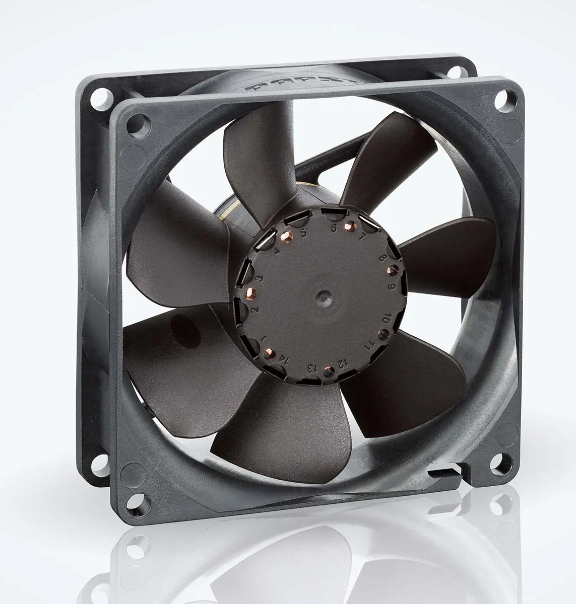 Produktfoto 1 von ebm-papst 8400 N Axiallüfter, Hülse, 12V dc / 3 W 280 mA, 3600 U/min, 78 m³/h IP20 80 mm 80mm 25 mm
