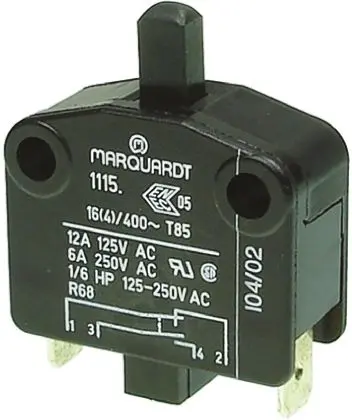 Produktfoto 1 von Marquardt Türmikroschalter Kein + Öffner Stößel 16 A Stecker IP40 -40 °C 85 °C