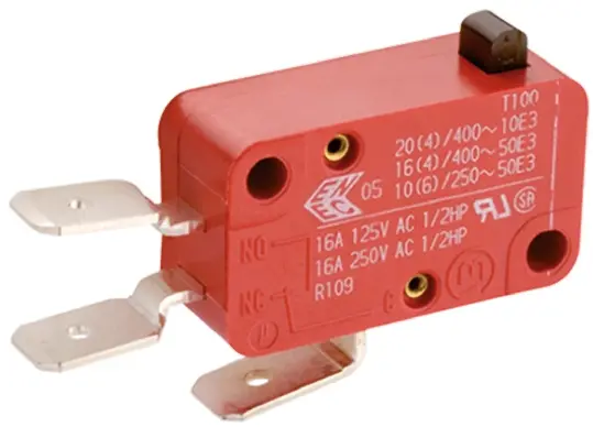 Produktfoto 1 von Marquardt Mikroschalter Stößel-Betätiger Flachstecker, 10 A @ 250 V ac, 1-poliger Wechsler 1,5 → 2,5 N -40°C -