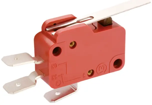Produktfoto 1 von Marquardt Mikroschalter Scharnierhebel-Betätiger Flachstecker, 10 A @ 250 V ac, 1-poliger Wechsler 0,8 → 1,4 N