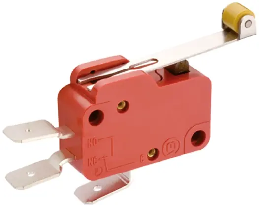 Produktfoto 1 von Marquardt Mikroschalter Rollenhebel-Betätiger Flachstecker, 10 A @ 250 V ac, 1-poliger Wechsler 0,7 → 1,25 N