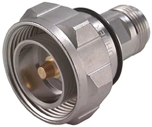Produktfoto 1 von Huber+Suhner HF Adapter, 50 Ω, Gerade, 7.5 GHz Stecker Buchse, Koaxial Nennspannung