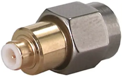 Produktfoto 1 von Huber+Suhner HF Adapter, 50 Ω, Gerade, 6 GHz Stecker Stecker, Koaxial Nennspannung