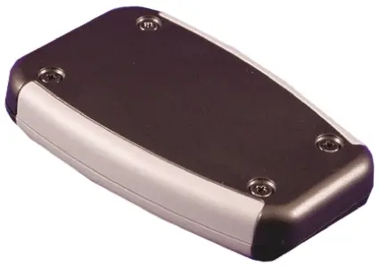 Produktfoto 1 von Hammond Serie 1553 Tragbares Gehäuse, ABS, 61.1 mm, 100 mm, H. 17 mm, Schwarz, IP54