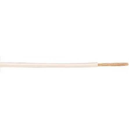Produktfoto 1 von Alpha Wire Einzeladerleitung 5,2 mm², 10 AWG 30m Weiß Silikongummi isoliert Ø 7.92mm 105/0,25 mm Litzen UL3239