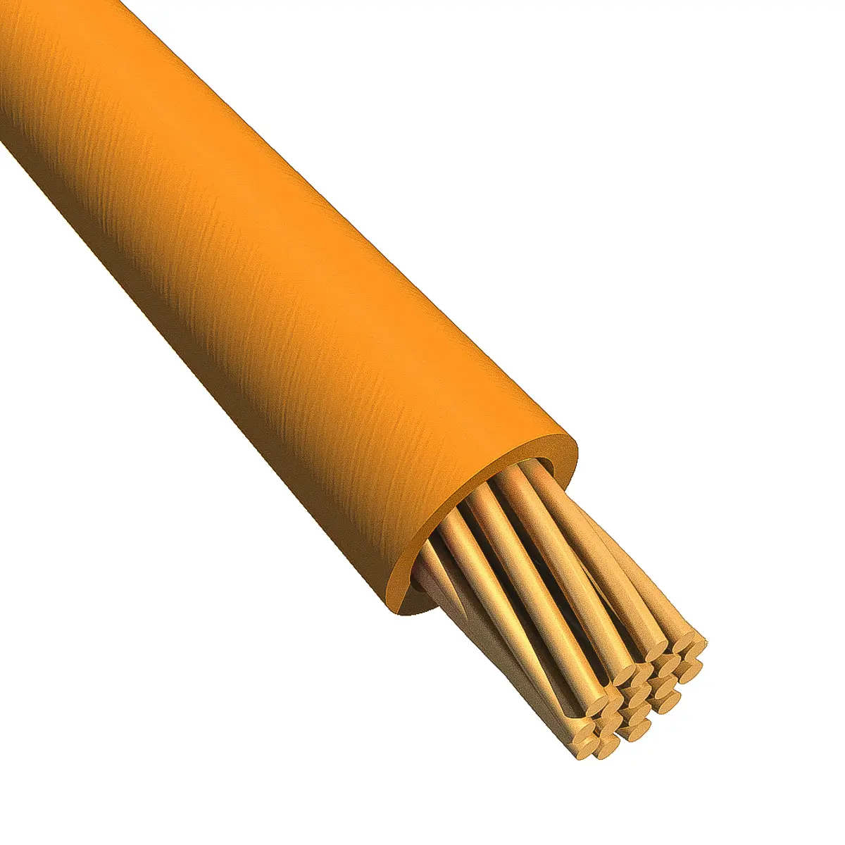 Produktfoto 1 von Alpha Wire Ecogen Ecowire Schaltdraht 0.2 mm², 24 AWG 305 m Orange Ø 1.09 mm 7 Litzen Modifizierter Polyphenylen-Ether