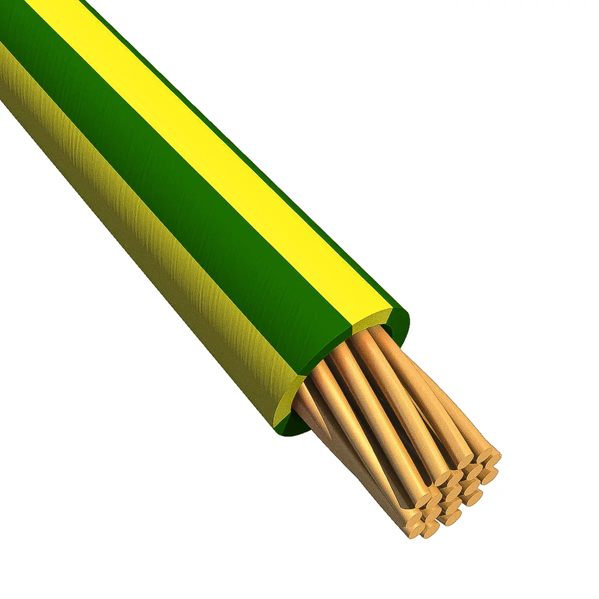 Produktfoto 1 von Alpha Wire Ecogen Ecowire Schaltdraht 0.75 mm², 18 AWG 305 m Gelb, Grün Ø 1.7 mm 16 Litzen Modifizierter