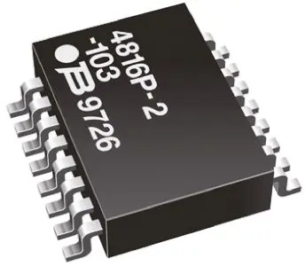 Produktfoto 1 von Bourns Serie 4800P Widerstands-Array ISOL, 8 x 1 kΩ, 1.28 W 2 %, Bauform SoM SMD