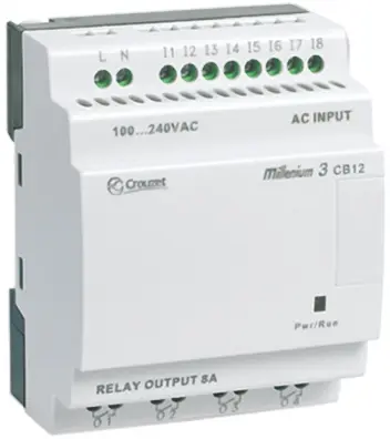Produktfoto 1 von Crouzet Millenium 3 Logikmodul, 8 Eing. Relais Ausg.Typ Digital Eing.Typ 24 V dc