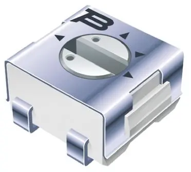 Produktfoto 1 von Bourns 3314 1-Gang Oberfläche Trimm-Potentiometer, Einstellung von oben, 1 mΩ, 20 %, 0.25 W, J-Haken, L. 4.5 mm