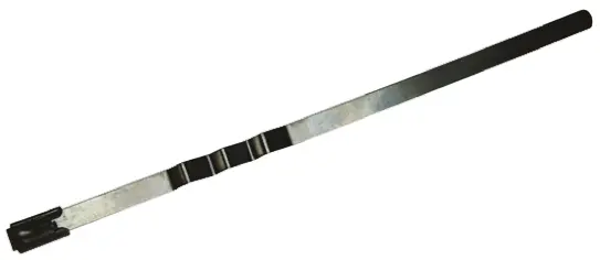 Produktfoto 1 von RS PRO Edelstahl mit Polyesterbeschichtung Kabelbinder Zig Zag Metallisch 4.6 mm x 360 mm