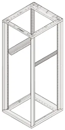 Produktfoto 1 von nVent SCHROFF Gleitschiene, Stahl, 25kg max., 59 mm breit, 47 mm hoch, 666 mm tief