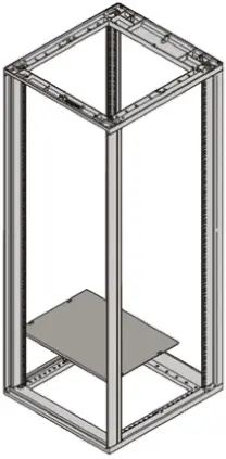 Produktfoto 1 von nVent SCHROFF Stahl Grundplatte 553 mm