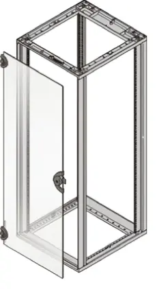Produktfoto 1 von nVent SCHROFF Glas Schranktür 12 U 553 mm