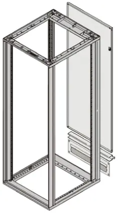 Produktfoto 1 von nVent SCHROFF Stahl Rückwand 34 U 553 mm