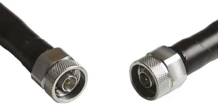 Produktfoto 1 von Amphenol RF SilverLine Koaxialkabel Stecker, 50 Ω Stecker, 1.5 m, Typ N / Typ N, Klar
