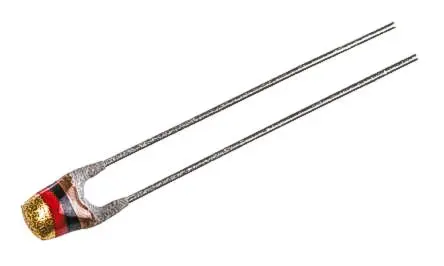Produktfoto 1 von Vishay NTCLE100E3 Thermistor 10 kΩ, NTC, 15 s 9 mm 3.3 mm, Temperaturmessung, Erfassung, Steuerung, Kompensation 3 mm,