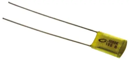 Produktfoto 1 von Nichicon YX 100 V dc 100V ac Folienkondensator 6.8 nF, Radial Raster 5 mm