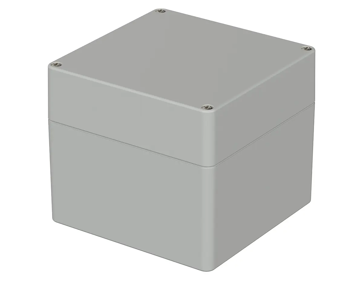 Bopla Euromas; Gehäuse; Polycarbonat; Hellgrau; IK07 IP66 Breite 120 mm Höhe 105 mm Länge 122 mm