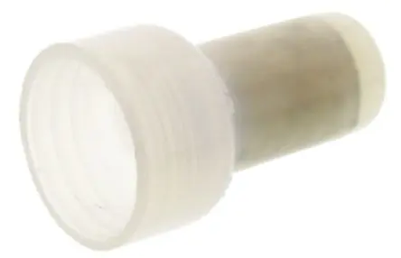 Produktfoto 1 von TE Connectivity 35653 Spleißverbinder, Geschlossenes Endstück, Natur Isoliert, Ø 11.25 mm Zinn, Ges.L 19.69mm, 10 AWG