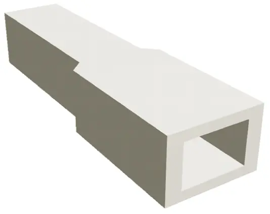 Produktfoto 1 von TE Connectivity Crimpkontaktgehäuse, Gr. 5.3 mm, Polyethylen, B 5.3 mm, Natur, 1-polig