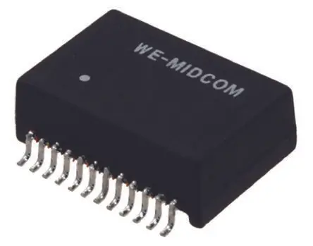 Produktfoto 1 von Wurth Elektronik LAN-Ethernet-Transformator Oberfläche 5 Ports -1.2dB, L. 18.3 mm B. 12.2mm T. 6.35 mm