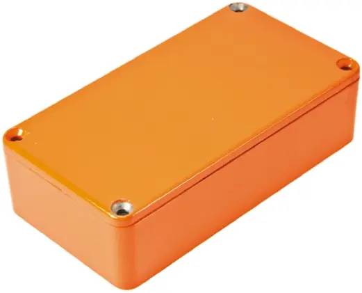 Produktfoto 1 von Hammond 1590; Gehäuse; Aluminiumdruckguss; Orange IP54 Breite 94 mm Höhe 34 mm Länge 119.5 mm