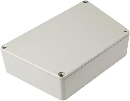 Produktfoto 1 von Hammond 1590; Gehäuse; Aluminiumdruckguss; Grau IP54 Breite 151 mm Höhe 39 mm Länge 95 mm