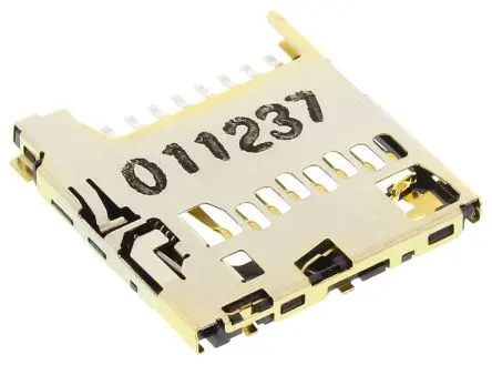 Produktfoto 1 von Molex 503398-1892 MicroSD, Gerade Steckverbinder für Speicherkarten Stecker, 8-polig / 1-reihig Lot, Raster 1.1 mm,