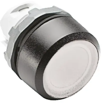 ABB ABB Modular Drucktastenkopf Ø 22 mm, Weiß Tastend Rund Rund Kunststoff, IP66