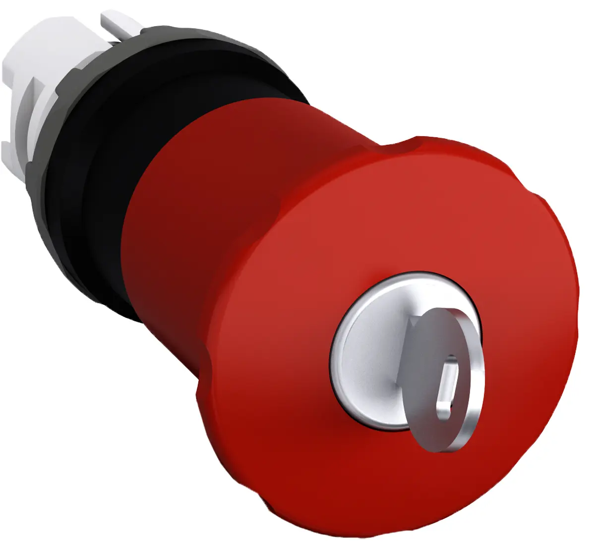 Produktfoto 1 von ABB 1SFA Not-Aus-Schalter, 22 mm, Rot, Schlüsselentriegelung, Pilzkopf, Polycarbonat, IP20, 40 mm