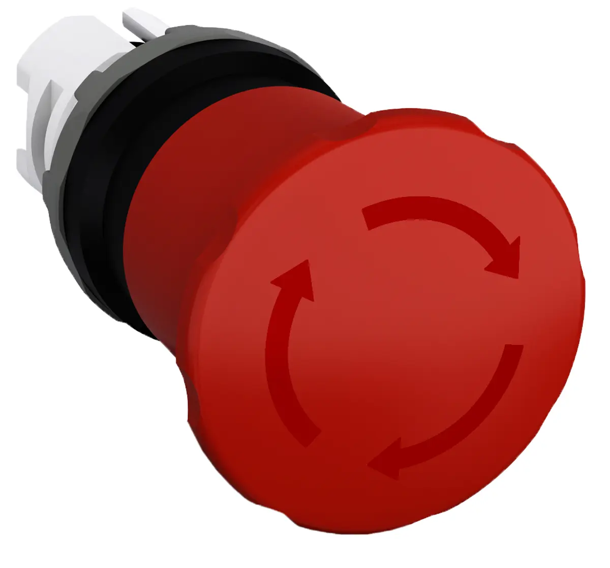 Produktfoto 1 von ABB 1SFA Not-Aus-Schalter, 22 mm, Rot, Drehfreigabe, Pilzkopf, Polycarbonat, IP66, 40 mm