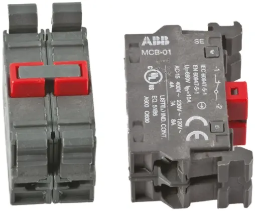 Produktfoto 1 von ABB ABB Modular Kontaktblock 2 Öffner 690V Einrastbar
