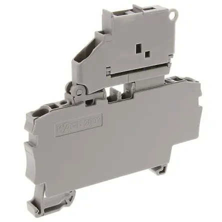 Produktfoto 1 von WAGO 2002 Abgesicherter Anschlussklemmenblock 1 Grau, 2.5mm², 250V Zugfederklemme Abgesichert ATEX