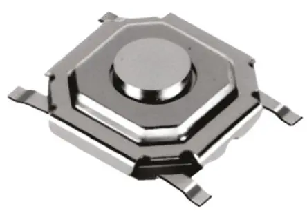 Produktfoto 1 von Alps Alpine Taster SPST Bolzen, SMD 50mA Tastend 1.5 mm Oberfläche B. 5.2mm L. 5.2 mm