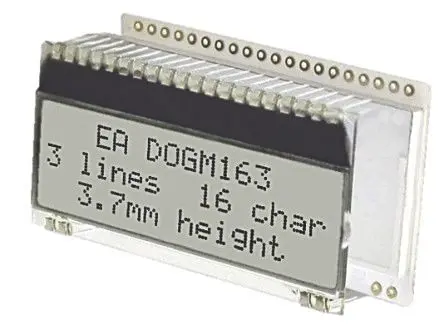 Produktfoto 1 von Display Visions Monochrom LCD, Alphanumerisch Weiß 3 x 16, Hintergrund Schwarz