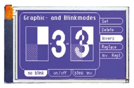 Produktfoto 1 von Display Visions Monochrom LCD, Graphisch LED Weiß, Blau 240 x 128 Pixel, Hintergrund Gelb, Schwarz