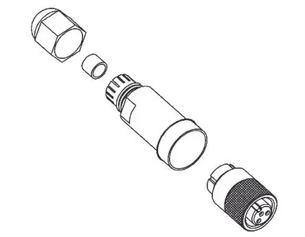 Produktfoto 1 von Molex 130017 Miniature Rundsteckverbinder Stecker 3-polig Buchse 13A Kabel IP67