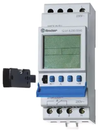 Produktfoto 1 von Finder Digital 12 DIN-Schienen-Zeitschaltuhr 230V ac, Minuten, 1-Kanal, Schraube, 60 Speicherplätze