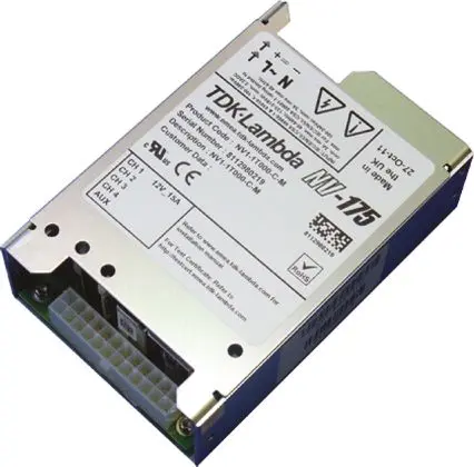 Produktfoto 1 von TDK-Lambda NVM1 Schaltnetzteil 1 24V dc 180 W, Fahrgestell 264V ac