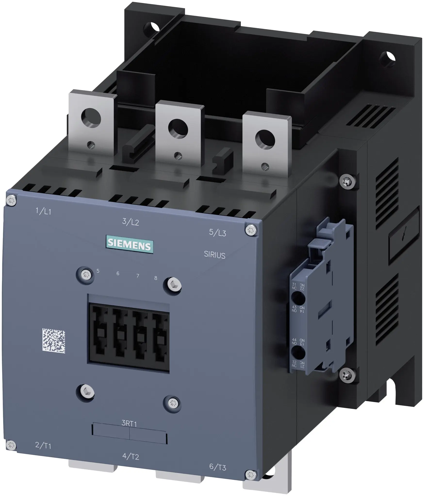 Produktfoto 1 von Siemens SIRIUS 3RT Size S12, 3RT1 Leistungsschütz 400 V ac-Spule, 3 -polig , 400 V ac / 400 A 200 kW 3 Schließer
