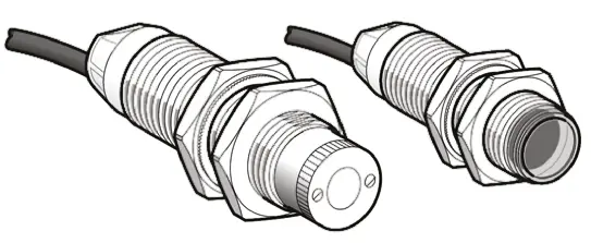 Produktfoto 1 von Telemecanique zylindrisch Optischer Sensor, Durchgangsstrahl, Bereich 100 m, PNP Ausgang, Anschlusskabel