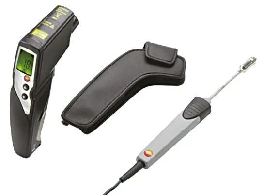 Produktfoto 1 von Testo 830-T4-Set Infrarot-Thermometer-Paket, -30 °C 30:1, bis 400 °C, ±1°C, F, °C