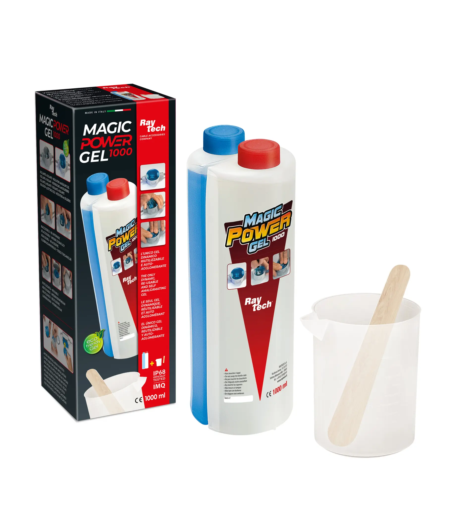 Produktfoto 1 von Raytech Magic Power Gel Rohrdichtmasse Medium zum Schutzart, Flasche 1000 ml