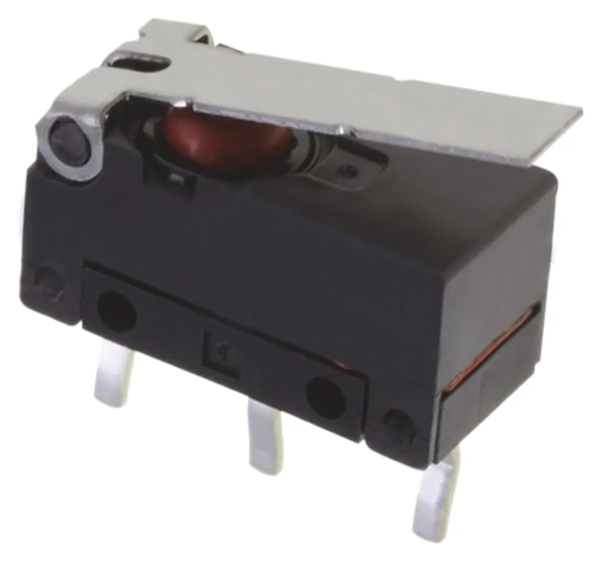 Produktfoto 1 von Omron Mikroschalter Scharnierhebel-Betätiger Klemme, 1-poliger Wechsler, 30 V dc, 100mA IP6X 0.65N -20 °C - 70 °C