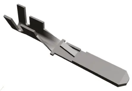 Produktfoto 1 von TE Connectivity FASTIN-FASTON .110 Flachsteckhülse, Schwarz, Unisoliert, 2.79 x 0.79 mm, Stecker, 20 AWG min, 15 AWG