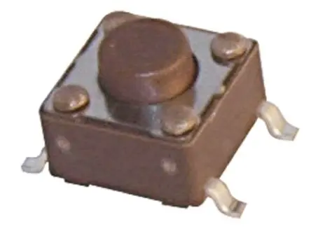 APEM Taster SPST Bolzen, Lötanschluss 50mA Tastend 5 mm Braun Oberfläche B. 6mm L. 6 mm