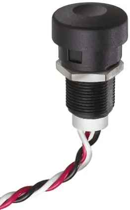 Produktfoto 1 von APEM Hall-Effekt-Druckschalter mit Stößel, 9 mA 24 V Vorverdrahtet 4.5 V, IP40 Linear DIP -40 °C 85 °C